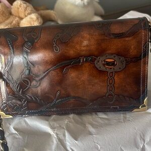 Shoulder bag Genuine Italian leather woven chain strap, bought in Florence Italy